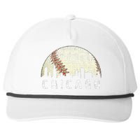 Vintage Chicago Skyline City Baseball  Snapback Five-Panel Rope Hat