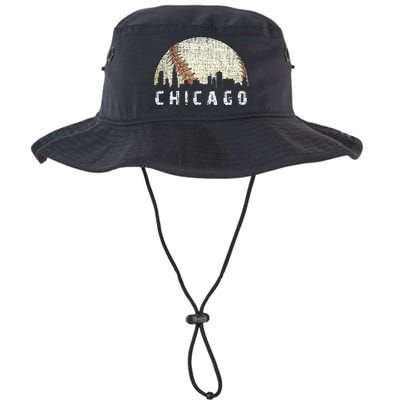 Vintage Chicago Skyline City Baseball  Legacy Cool Fit Booney Bucket Hat