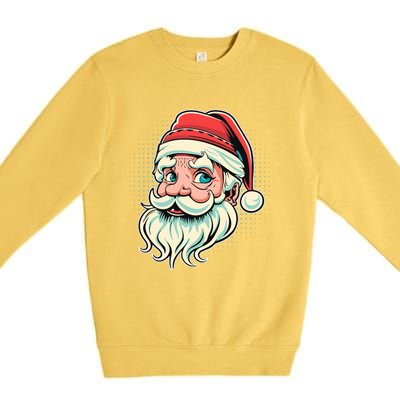 Vintage Christmas Santa Family Boy Premium Crewneck Sweatshirt