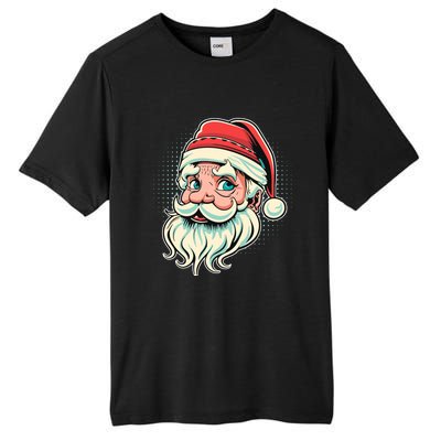 Vintage Christmas Santa Family Boy Tall Fusion ChromaSoft Performance T-Shirt