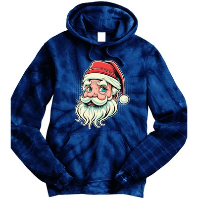 Vintage Christmas Santa Family Boy Tie Dye Hoodie