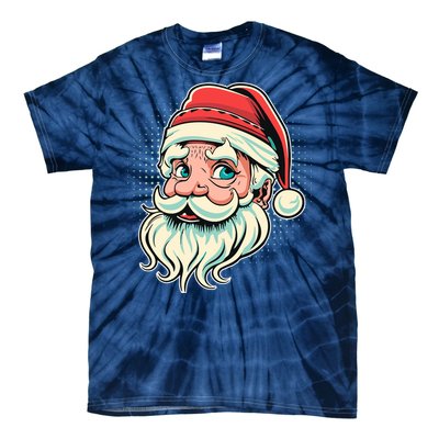 Vintage Christmas Santa Family Boy Tie-Dye T-Shirt