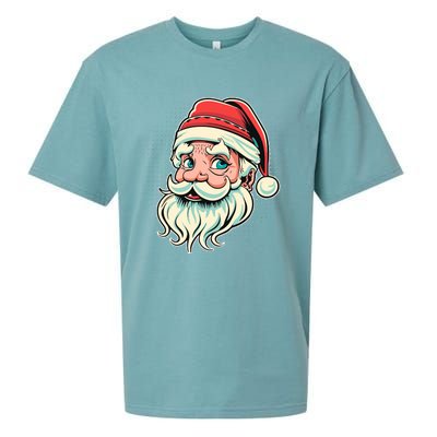 Vintage Christmas Santa Family Boy Sueded Cloud Jersey T-Shirt