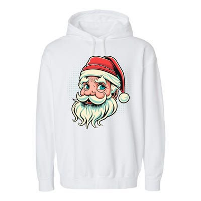 Vintage Christmas Santa Family Boy Garment-Dyed Fleece Hoodie