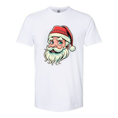 Vintage Christmas Santa Family Boy Softstyle CVC T-Shirt