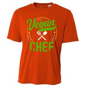 Vegan Chef Sous Chef Gift Cooling Performance Crew T-Shirt