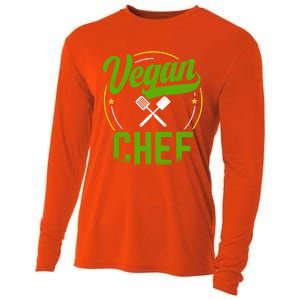 Vegan Chef Sous Chef Gift Cooling Performance Long Sleeve Crew