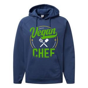 Vegan Chef Sous Chef Gift Performance Fleece Hoodie