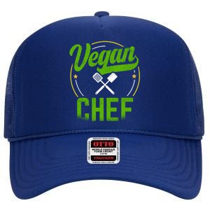 Vegan Chef Sous Chef Gift High Crown Mesh Back Trucker Hat