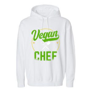 Vegan Chef Sous Chef Gift Garment-Dyed Fleece Hoodie