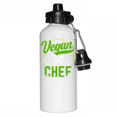 Vegan Chef Sous Chef Gift Aluminum Water Bottle 