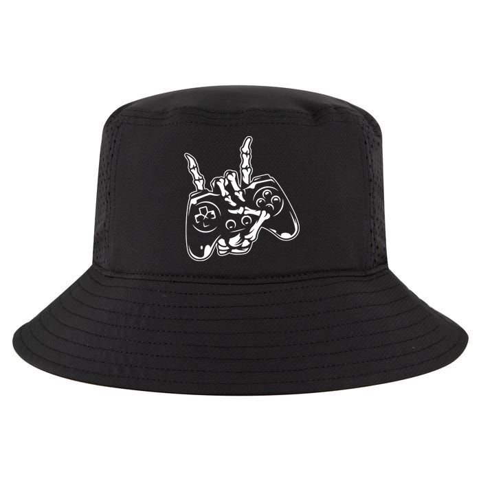 Videogame Controller Skeleton Hand Lazy Halloween Costume Gift Cool Comfort Performance Bucket Hat