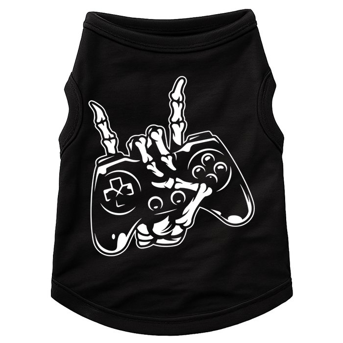 Videogame Controller Skeleton Hand Lazy Halloween Costume Gift Doggie Tank