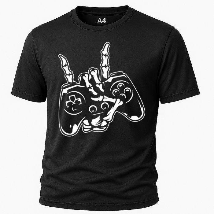 Videogame Controller Skeleton Hand Lazy Halloween Costume Gift Performance Shirt