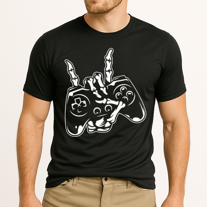 Videogame Controller Skeleton Hand Lazy Halloween Costume Gift Performance Shirt