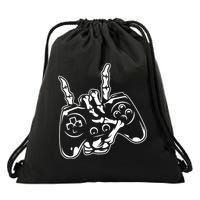 Videogame Controller Skeleton Hand Lazy Halloween Costume Gift Drawstring Bag