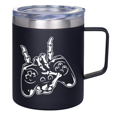 Videogame Controller Skeleton Hand Lazy Halloween Costume Gift 12oz Stainless Steel Coffee Mug