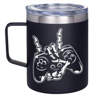 Videogame Controller Skeleton Hand Lazy Halloween Costume Gift 12oz Stainless Steel Coffee Mug