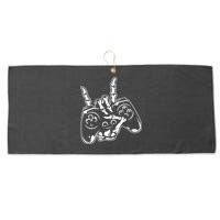 Videogame Controller Skeleton Hand Lazy Halloween Costume Gift Large Microfiber Waffle Golf Towel