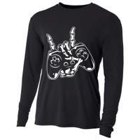 Videogame Controller Skeleton Hand Lazy Halloween Costume Gift Cooling Performance Long Sleeve Crew