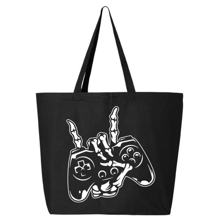 Videogame Controller Skeleton Hand Lazy Halloween Costume Gift 25L Jumbo Tote