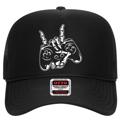 Videogame Controller Skeleton Hand Lazy Halloween Costume Gift Trucker Hat