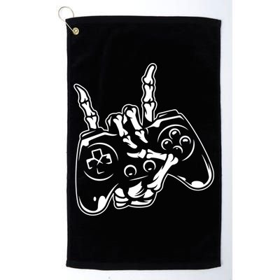 Videogame Controller Skeleton Hand Lazy Halloween Costume Gift Golf Towel