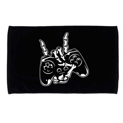 Videogame Controller Skeleton Hand Lazy Halloween Costume Gift Microfiber Hand Towel