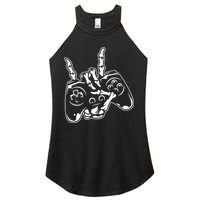 Videogame Controller Skeleton Hand Lazy Halloween Costume Gift Women's Perfect Tri Rocker Tank