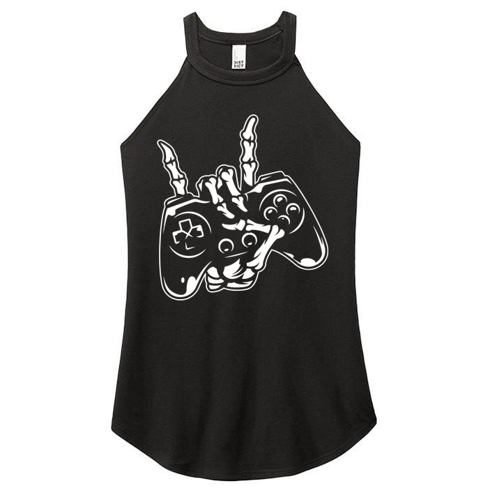 Videogame Controller Skeleton Hand Lazy Halloween Costume Gift Women's Perfect Tri Rocker Tank