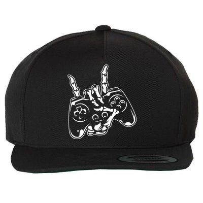 Videogame Controller Skeleton Hand Lazy Halloween Costume Gift Wool Snapback Cap