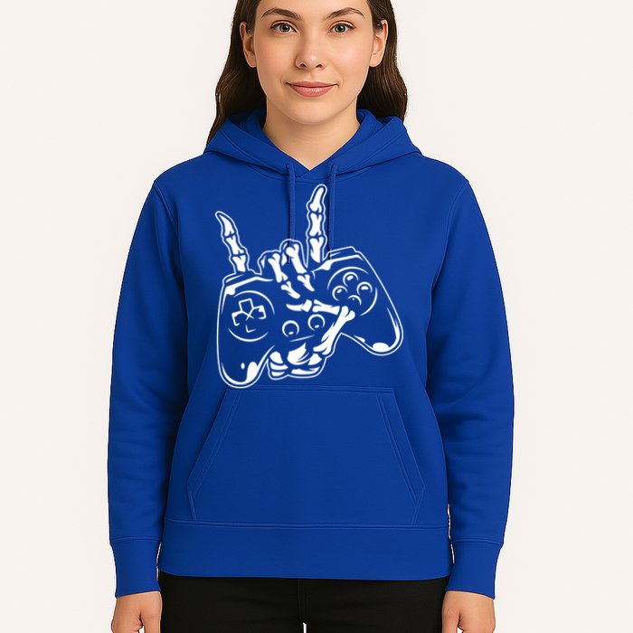 Videogame Controller Skeleton Hand Lazy Halloween Costume Gift Hoodie