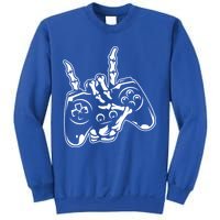 Videogame Controller Skeleton Hand Lazy Halloween Costume Gift Sweatshirt