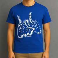 Videogame Controller Skeleton Hand Lazy Halloween Costume Gift T-Shirt