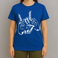 Videogame Controller Skeleton Hand Lazy Halloween Costume Gift T-Shirt