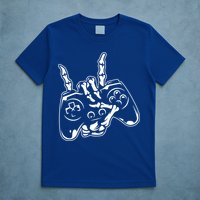 Videogame Controller Skeleton Hand Lazy Halloween Costume Gift T-Shirt