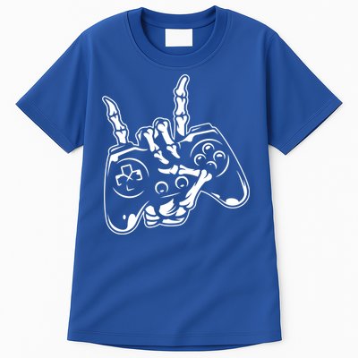 Videogame Controller Skeleton Hand Lazy Halloween Costume Gift Tall T-Shirt