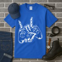 Videogame Controller Skeleton Hand Lazy Halloween Costume Gift Tall T-Shirt