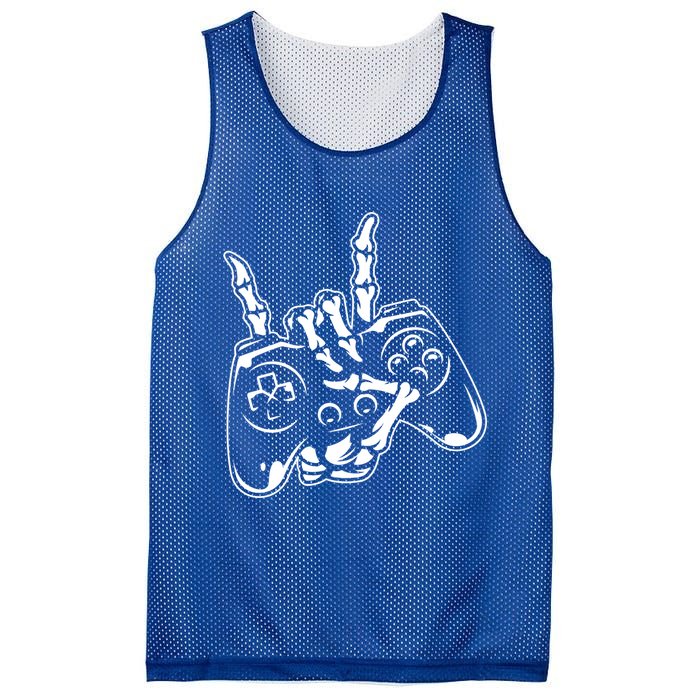Videogame Controller Skeleton Hand Lazy Halloween Costume Gift Mesh Reversible Basketball Jersey Tank