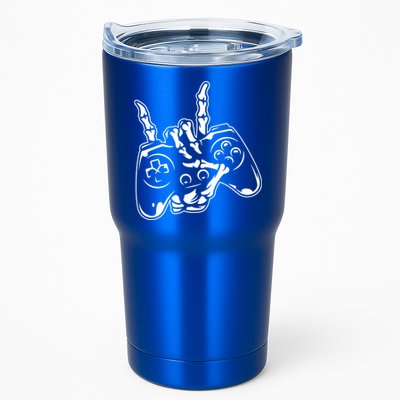 Videogame Controller Skeleton Hand Lazy Halloween Costume Gift Tumbler
