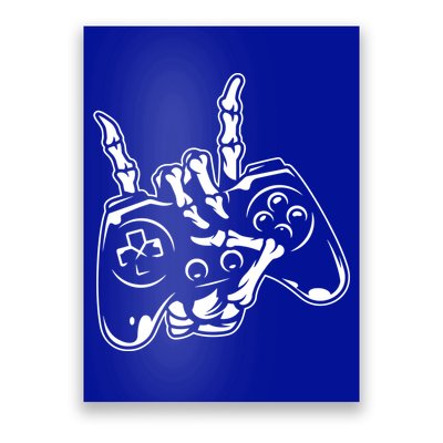 Videogame Controller Skeleton Hand Lazy Halloween Costume Gift Poster