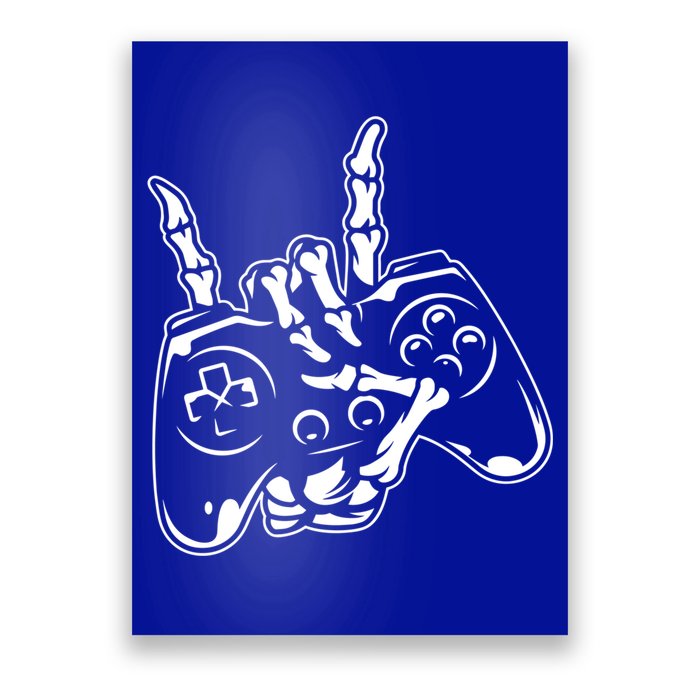 Videogame Controller Skeleton Hand Lazy Halloween Costume Gift Poster
