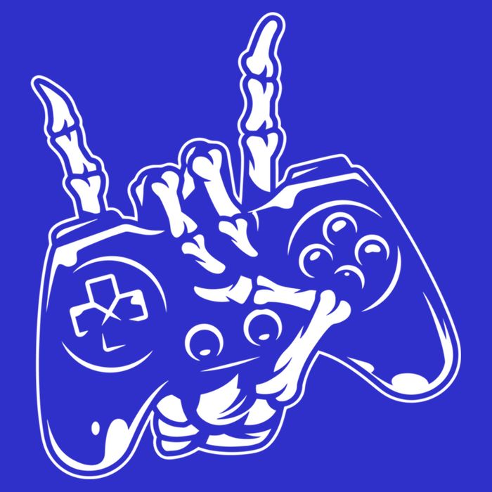 Videogame Controller Skeleton Hand Lazy Halloween Costume Gift Poster