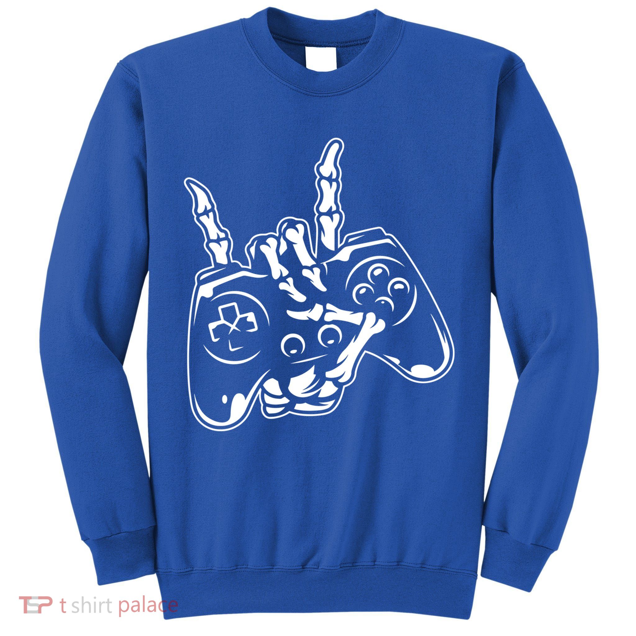 Videogame Controller Skeleton Hand Lazy Halloween Costume Gift Tall Sweatshirt
