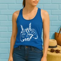 Videogame Controller Skeleton Hand Lazy Halloween Costume Gift Womens Tank Top