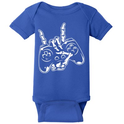 Videogame Controller Skeleton Hand Lazy Halloween Costume Gift Baby Bodysuit