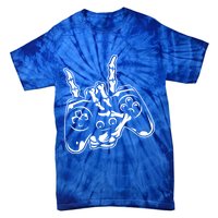Videogame Controller Skeleton Hand Lazy Halloween Costume Gift Tie-Dye T-Shirt
