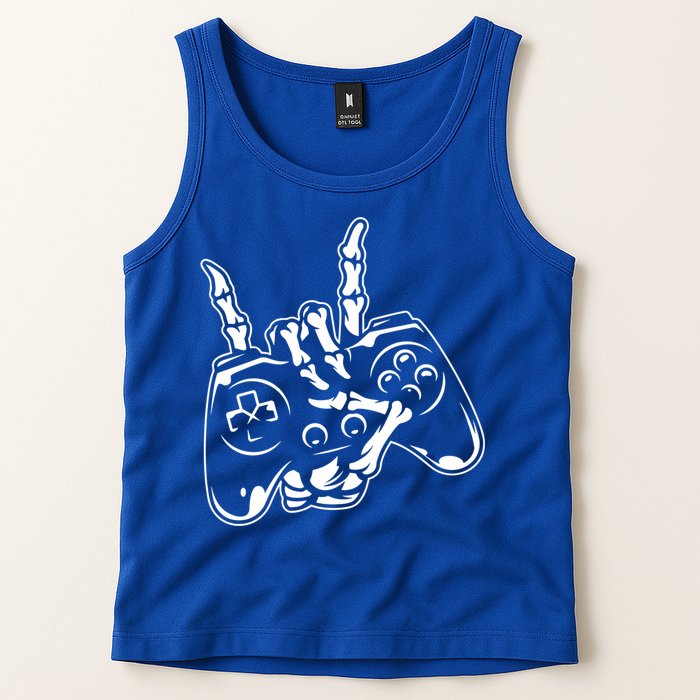 Videogame Controller Skeleton Hand Lazy Halloween Costume Gift Tank Top