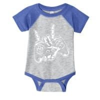 Videogame Controller Skeleton Hand Lazy Halloween Costume Gift Infant Baby Jersey Bodysuit