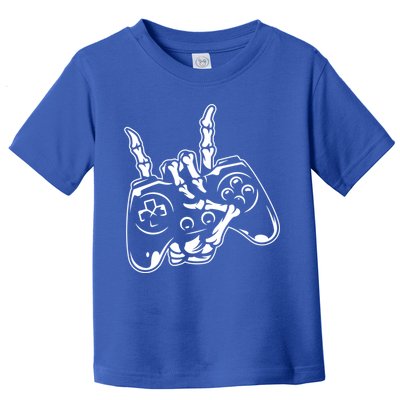Videogame Controller Skeleton Hand Lazy Halloween Costume Gift Toddler T-Shirt